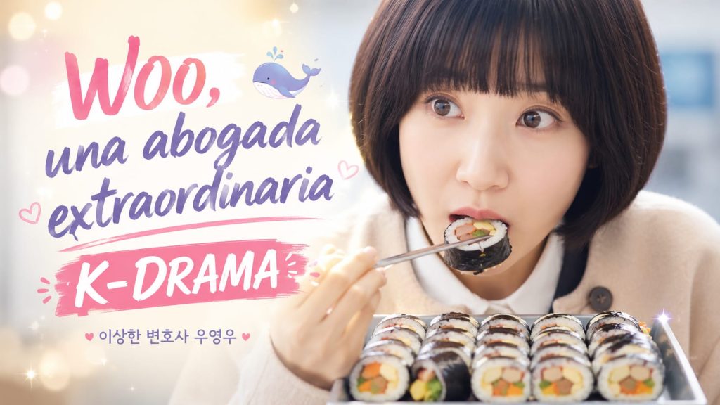 Imagen generada por IA para la reseña de la serie de Netflix 'Woo, una abogada extraordinaria'.