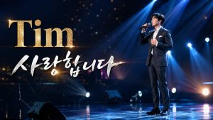 Imagen generada por IA para la canción 'Te amo' (사랑합니다) del cantante Tim.