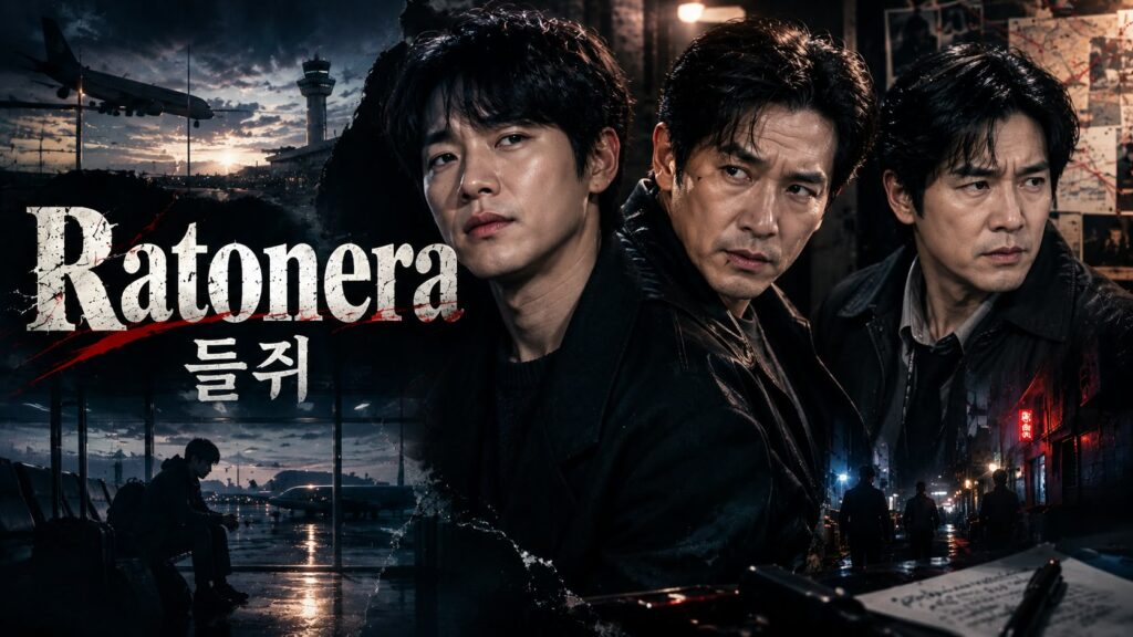 Imagen representativa del thriller coreano de Netflix Ratonera (들쥐), que muestra a los personajes principales en un ambiente nocturno y de misterio.
